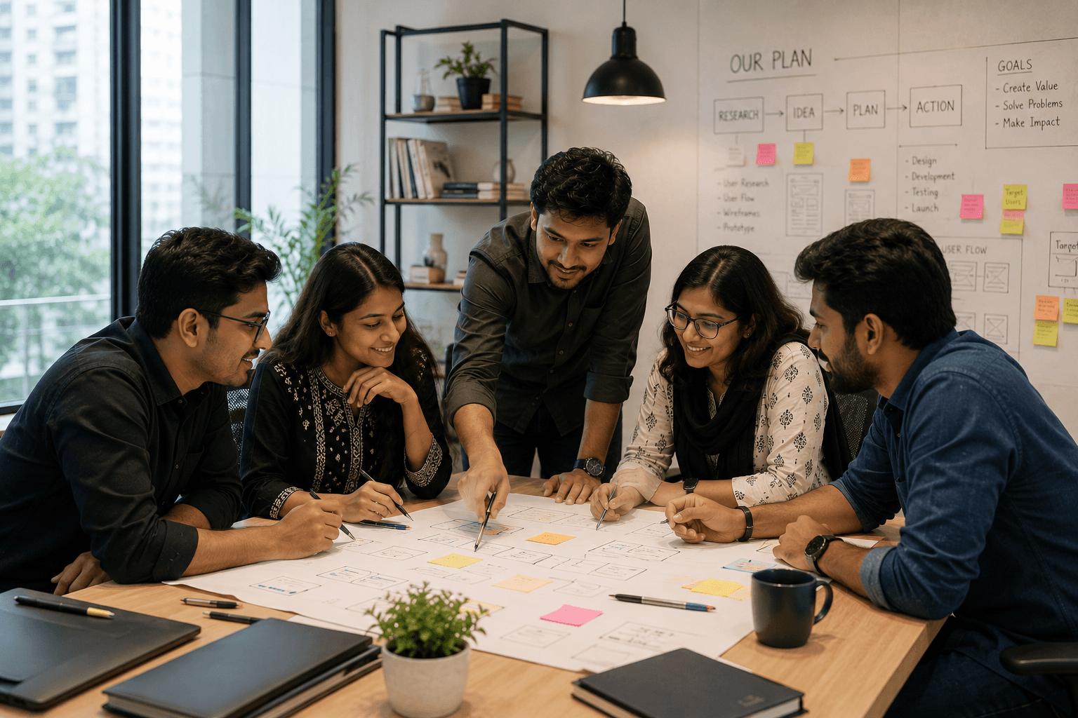  Software engineers collaborating on web development and digital applications at Varendra Technologies