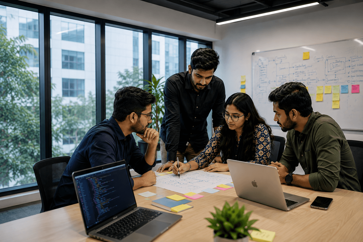Varendra Technologies team conducting in-depth discovery, wireframing, and business analysis